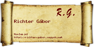 Richter Gábor névjegykártya